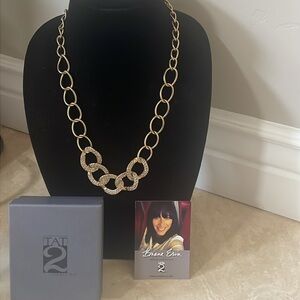 NWT TAT2 Designs Reversible Large Link Hammered Necklace